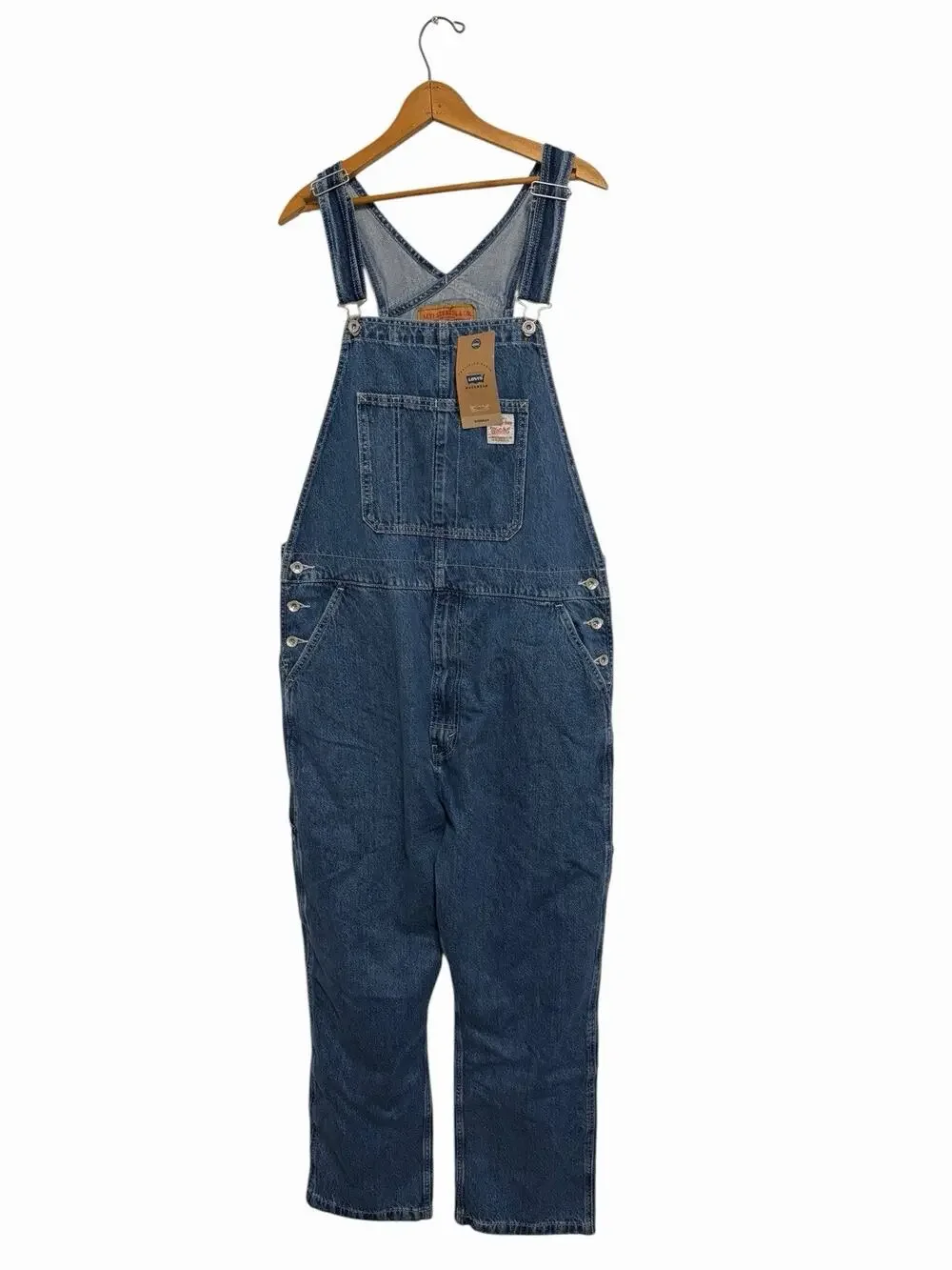 NWT Levi’s Overalls Men’s XL Relaxed Loose Pockets Medium Wash Denim